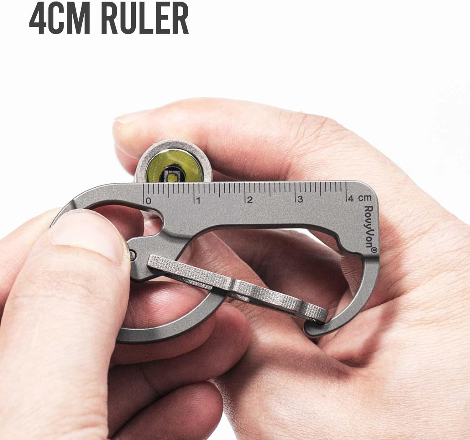 Robust Titanium Keychain Carabiner Clip - Ideal for Outdoor and Everyday Use