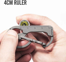 Load image into Gallery viewer, Robust Titanium Keychain Carabiner Clip - Ideal for Outdoor and Everyday Use