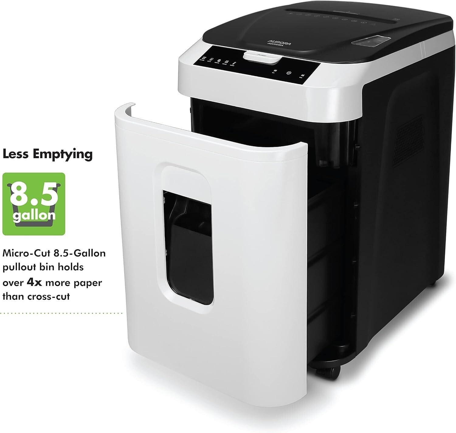 Advanced 200-Sheet Micro-Cut Paper Shredder with Continuous Use & LED Alerts