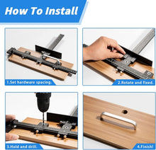Load image into Gallery viewer, Versatile 14-Piece Cabinet Hardware Jig Tool Set with Automatic Center Punch