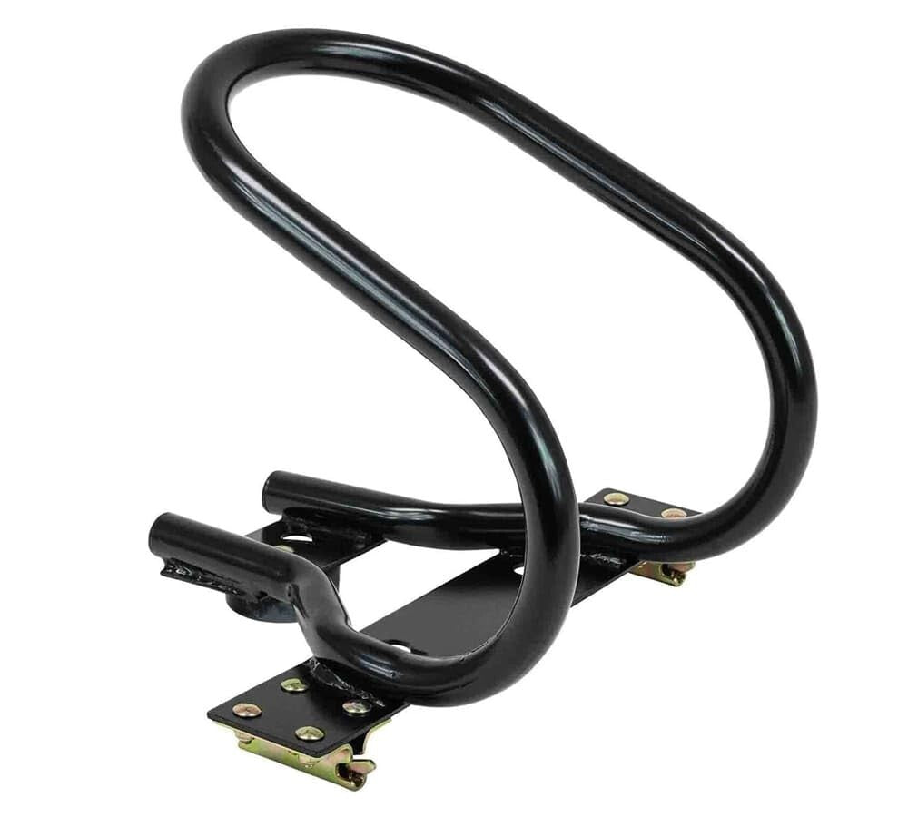 Black Powder Coated 7" Wheel Chock for E-Track - 2 Pack Motorcycle Protection