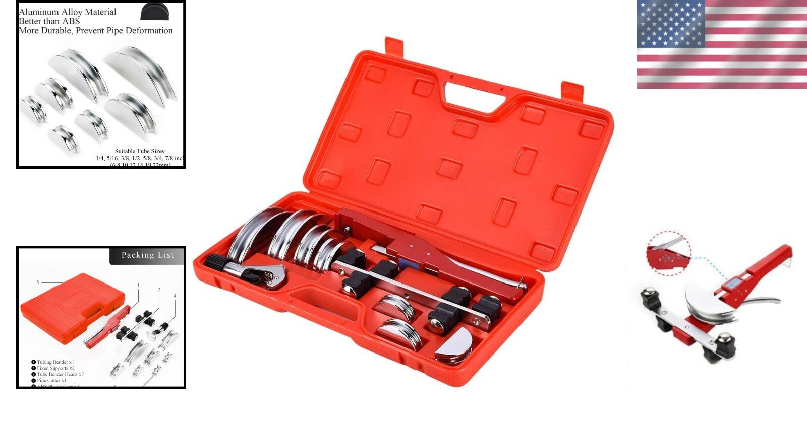 All-in-One Tubing Bender Tool Set for Refrigeration & Plumbing Installations