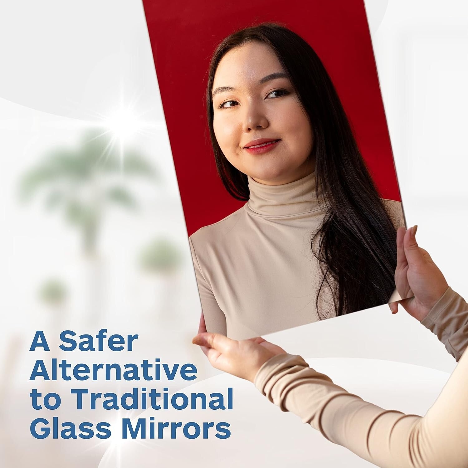 Clear Reflection 12x24 Acrylic Mirrors Set - Shatterproof & Customizable Design