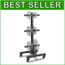 Load image into Gallery viewer, Versatile Olympic Plate Tree with 6 Posts – Heavy Duty &amp; Secure Weight Storage