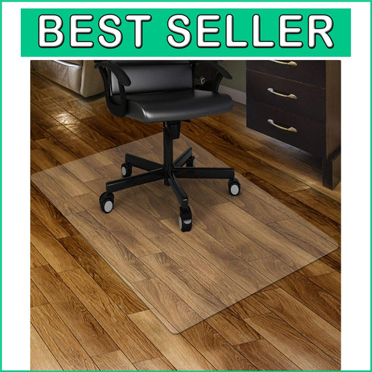 Transparent PVC Chair Mat for Hardwood Floors - 46 x 60 Inches Protection