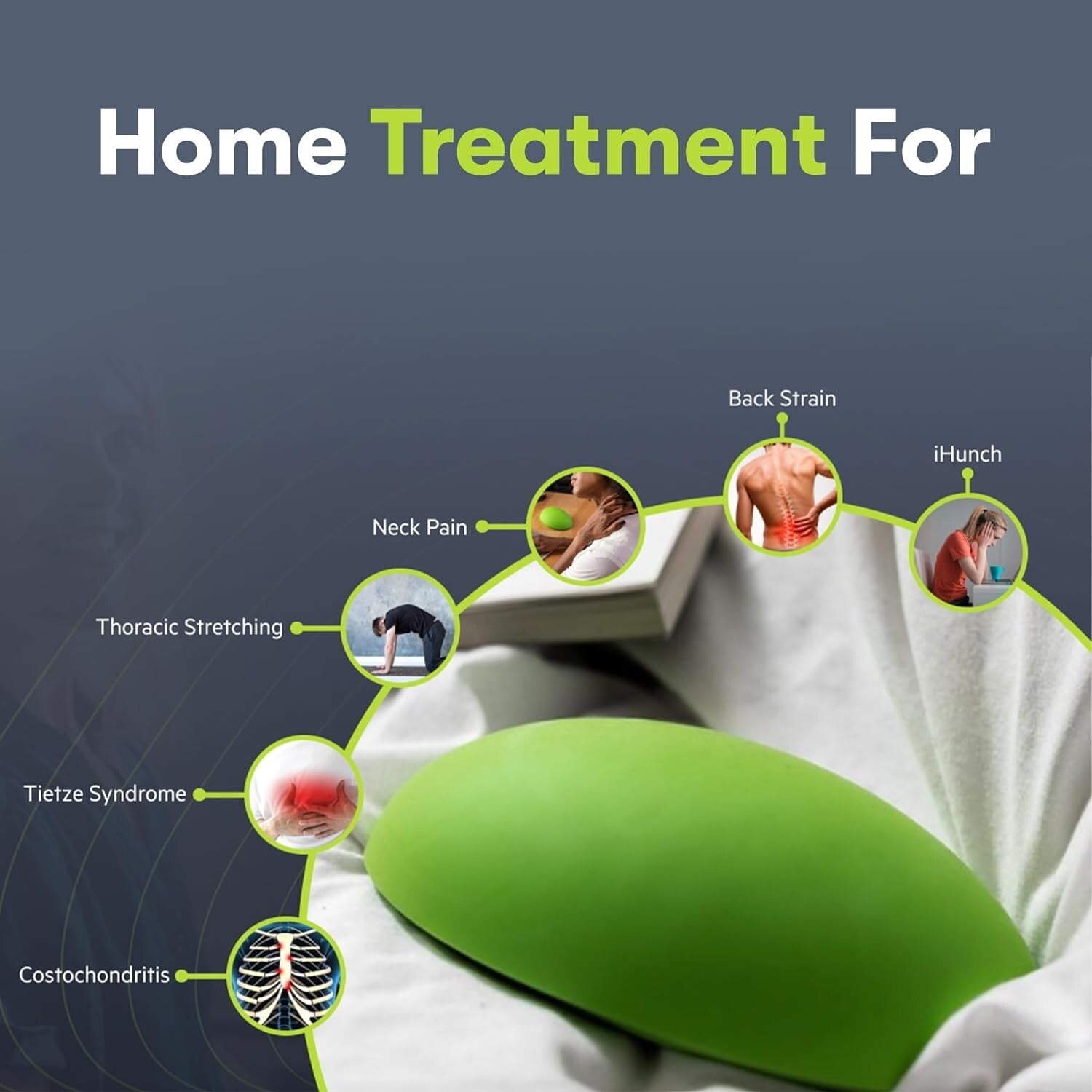 Premium Back Pain Relief Device for Tietze Syndrome & Thoracic Health - Compact