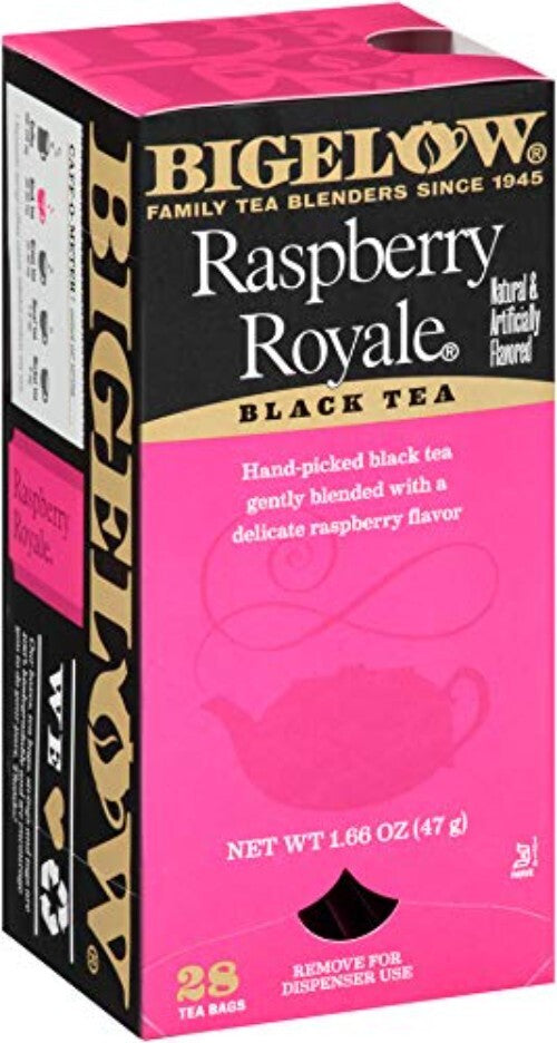 All-Natural Raspberry Royale Tea Bags - 28-Count, 6-Pack - Health-Promoting