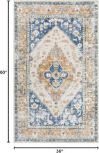 Load image into Gallery viewer, Machine Washable Non-Slip 3x5 Chenille Rug - Perfect for Living Room &amp; Bedroom