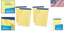 Load image into Gallery viewer, Pack of 24 Perforated Canary Writing Pads, 50 Sheets - Legal Ruled, 8.5x11.75