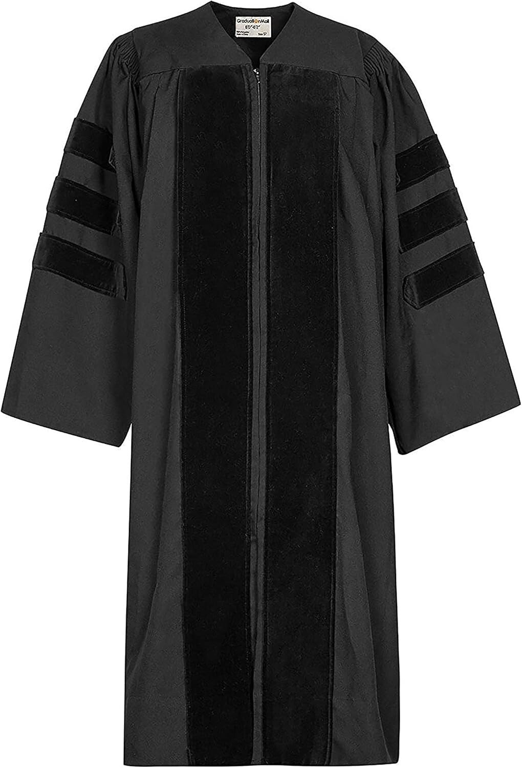 Classic Womens Graduation Gown with Reinforced Shoulders - 6 Size Variations