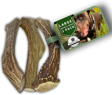 Load image into Gallery viewer, Odorless Antler Dog Chews Set - 3 Pack of Long-Lasting Chews for Large Breeds