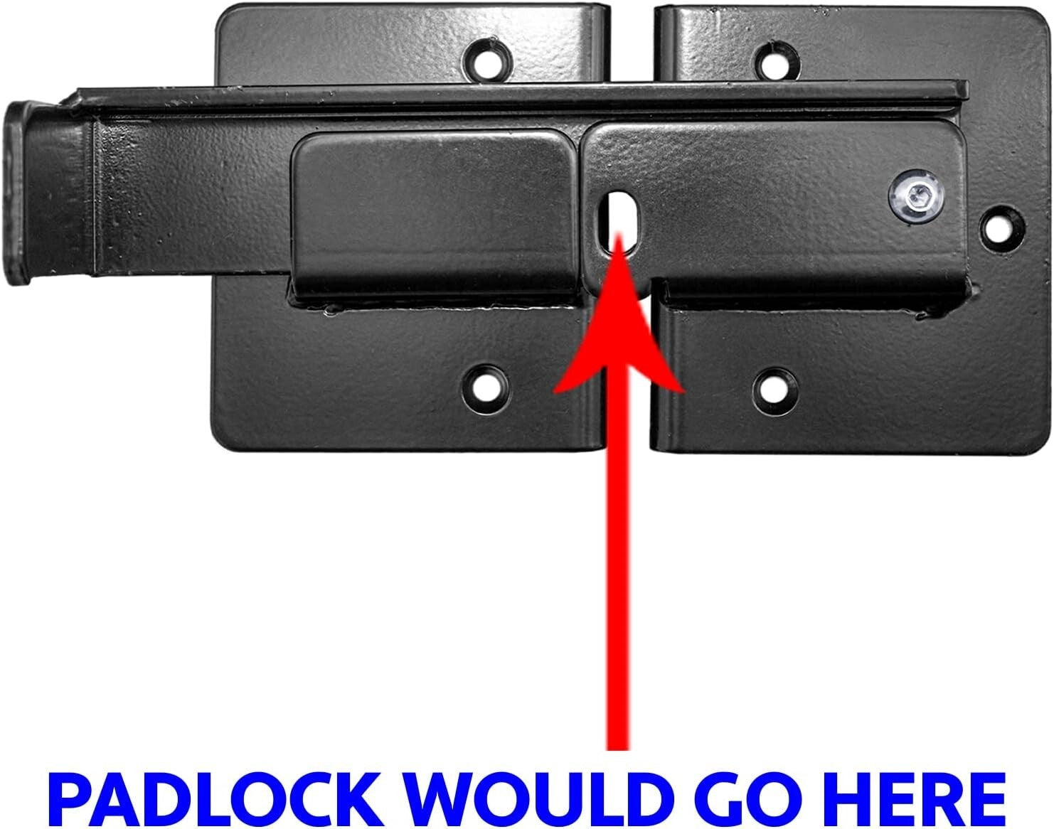 Adjustable Double Gate Flip Latch with Padlock Compatibility for Easy Access