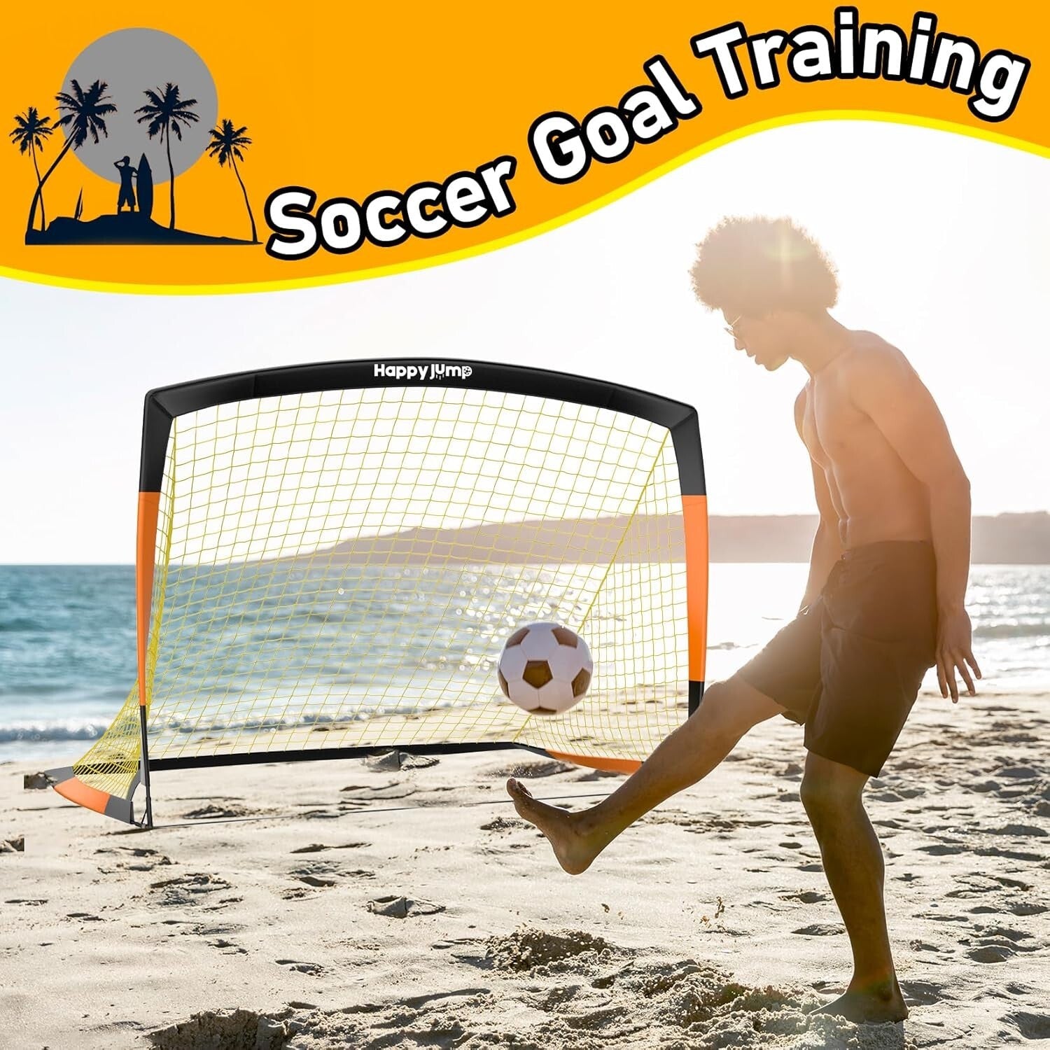 7'x5' Soccer Goal with Weather-Resistant Design for Kids - Ideal Backyard Gift