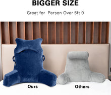 Load image into Gallery viewer, Extra Large 31'' Reading Pillow - Deluxe Backrest with Neck Roll &amp; Arm Support
