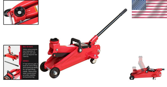 2 Ton Hydraulic Trolley Floor Jack with 13” Lift - Heavy Duty Steel Construction