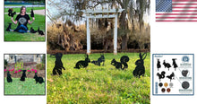 Load image into Gallery viewer, Weather-Resistant Garden Art: Textured Silver Animal Sculptures for Outdoor Joy