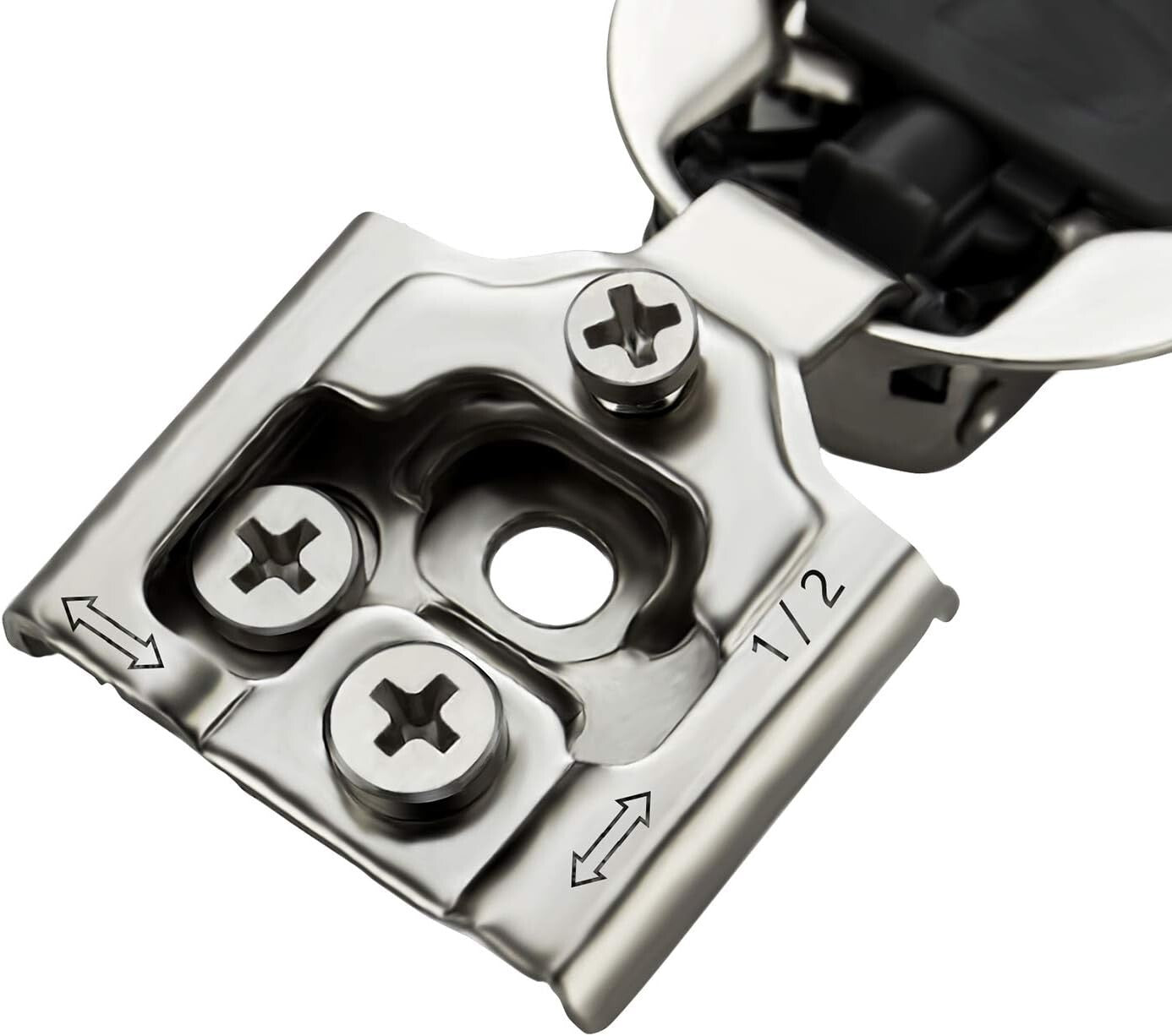 30 Pack Premium Soft Close Hinges in Satin Nickel - 1/2 Inch Overlay Design