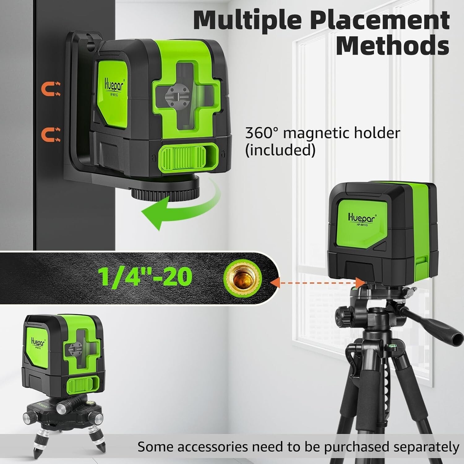 Durable Battery-Powered Green Laser Level - Ideal for Decoration & Construction