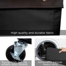 Load image into Gallery viewer, Large Capacity Black Laundry Hamper with Rolling Wheels - Easy Transport