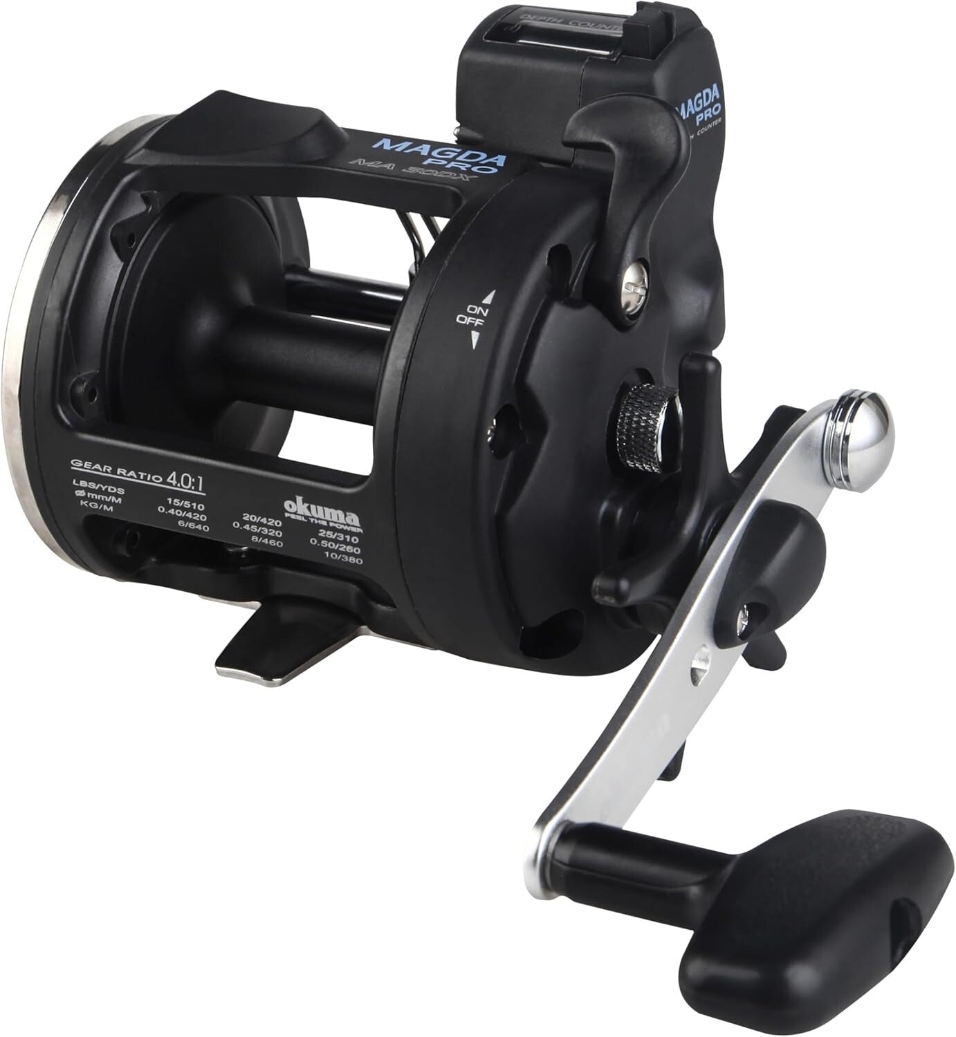 Corrosion-Resistant Fishing Reel with Line Counter and Stainless Steel Bearings