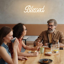 Load image into Gallery viewer, USB Powered Blessed Neon Light - Beautiful Wall Decor with Adjustable Brightness