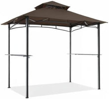 Load image into Gallery viewer, Stylish 8' x 5' BBQ Canopy Gazebo with Waterproof Design and LED Lighting
