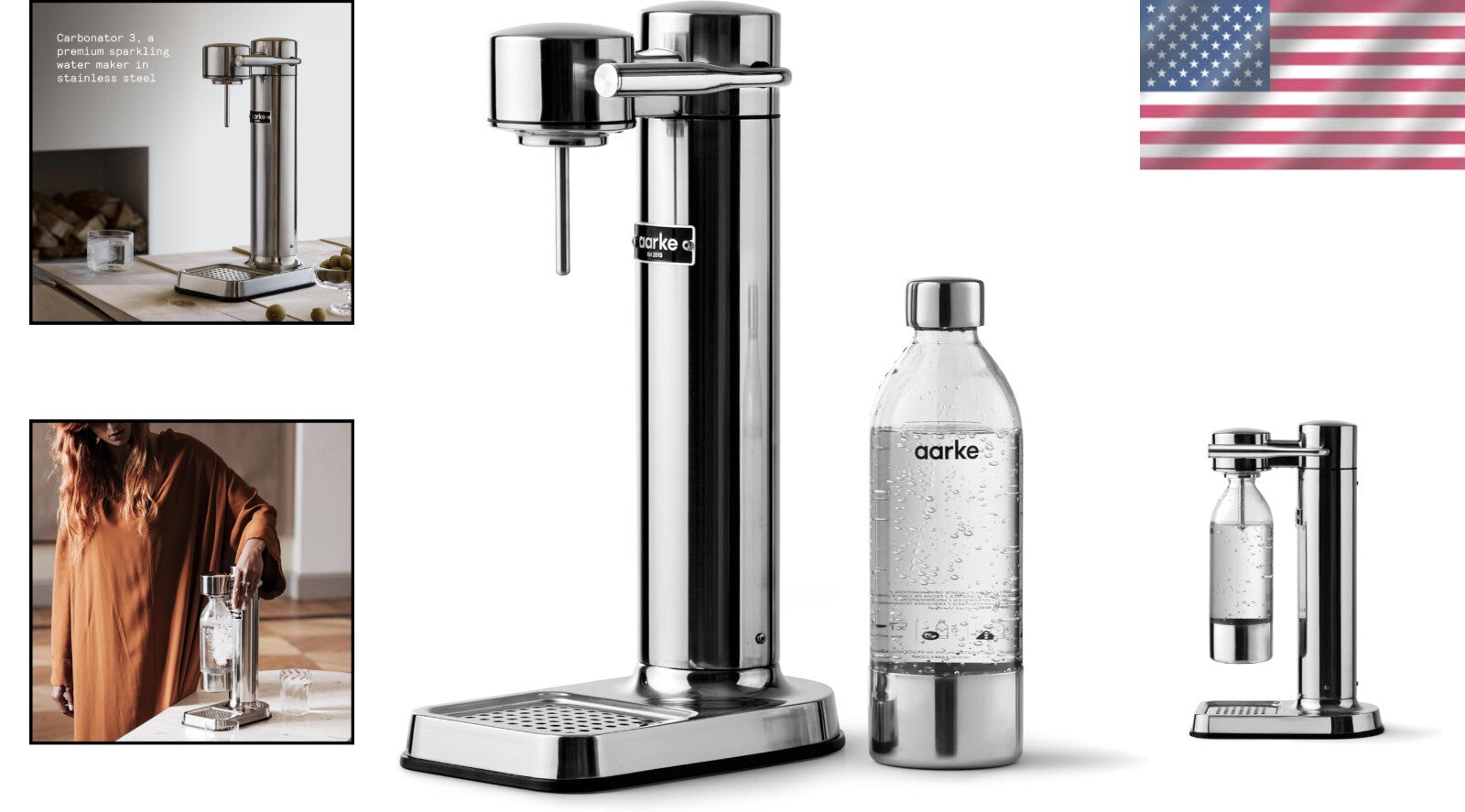 Elegant Manual Soda Maker with 800ml PET Bottle - Stylish Stainless Steel Design