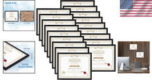 Load image into Gallery viewer, Bulk Set of 18 Black 8.5x11 Frames - Perfect for Photos, Awards, and Documents