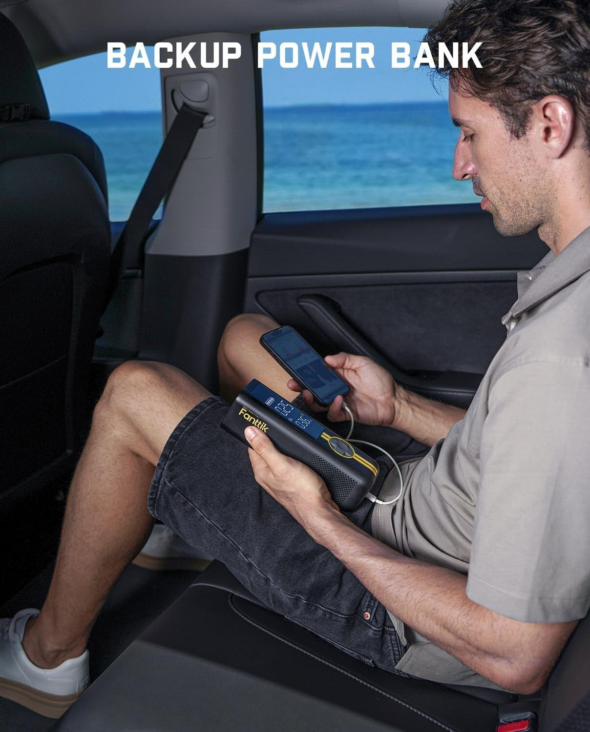 150 PSI Cordless Tire Inflator with LED Display - Inflate Any Tire in 1 Minute