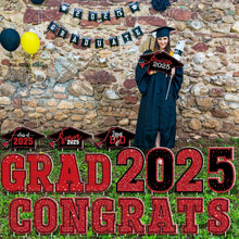Load image into Gallery viewer, Premium Large Congrats Grad Yard Stakes - 20 PCS Graduation Celebration Kit