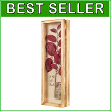 Load image into Gallery viewer, Stylish Carbonized Wood Shadow Box for Flowers &amp; Keepsakes - 25" Display