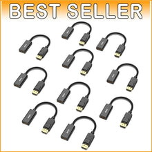 Load image into Gallery viewer, 10 Pack of Lightweight DisplayPort to HDMI Adapters - Full HD 1080p Support