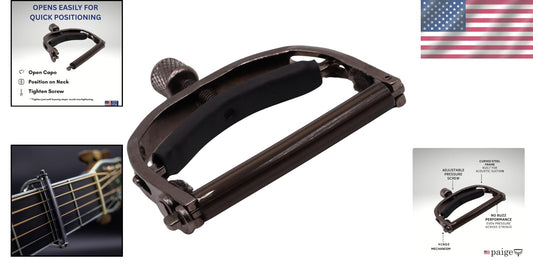 Durable Acoustic Guitar Capo with Felt Lining - Perfect for World-Music Styles