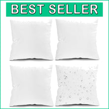 Load image into Gallery viewer, Decorative 24x24 Outdoor Pillow Inserts - 4 Pack Microfiber for Style &amp; Comfort