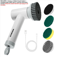 Load image into Gallery viewer, Cordless Electric Spin Scrubber with 3 Heads - Effortless Power Cleaning Brush
