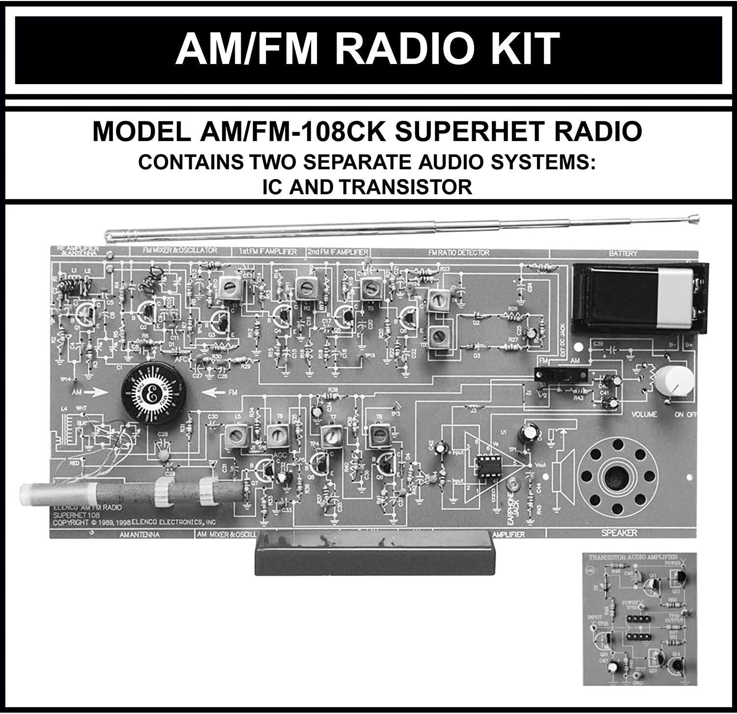 Engaging AM/FM Radio Project Kit - Master Soldering & Electronics Skills!