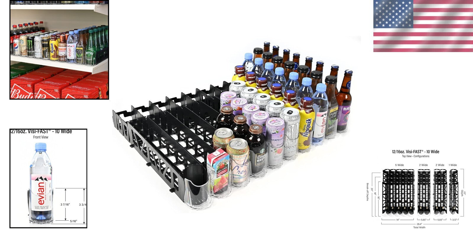 Effortless Fridge Organization: Visi-FAST Drink Dispenser for Home or Commercial