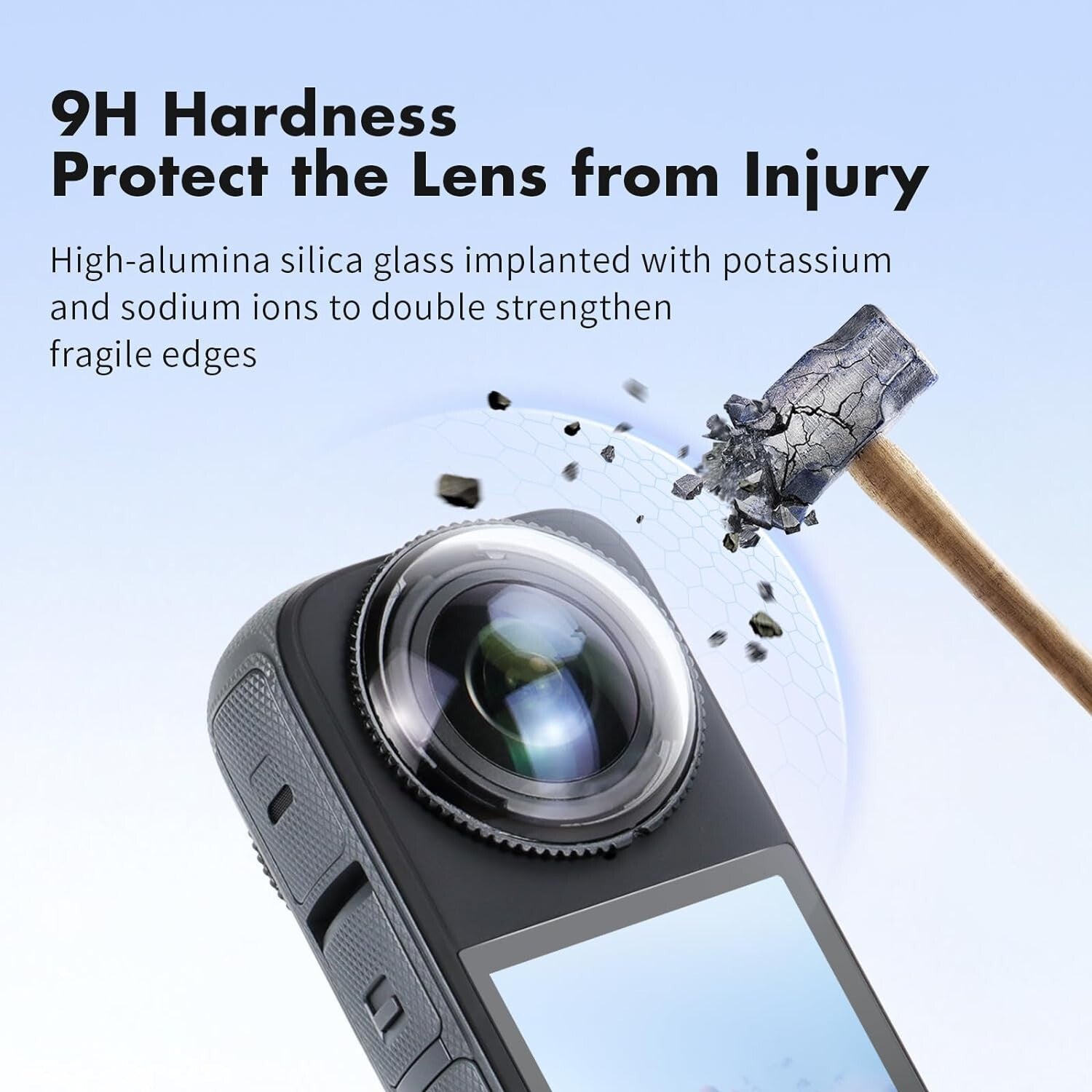 Insta360 X4 Premium Lens Guards - 9H Tempered Glass Scratch-Resistant Protectors
