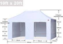 Load image into Gallery viewer, 10x20 Easy Pop Up Canopy Tent with Sidewalls - Perfect for Events