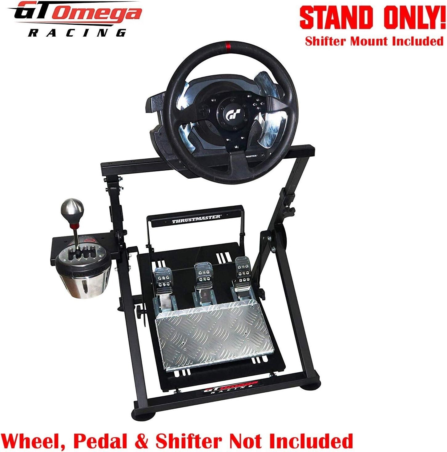 Sturdy X-Frame Racing Wheel Stand for Sim Gaming Enthusiasts - Compact & Durable