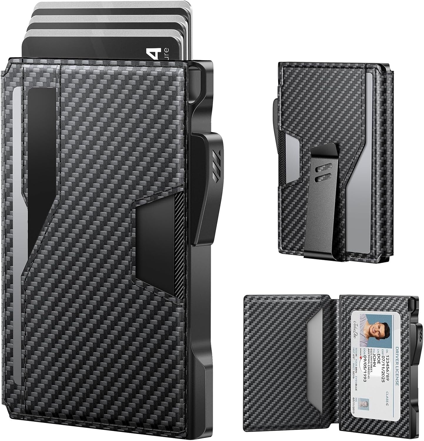 Durable Leather Wallet for Men: RFID, Money Clip & Gift Box - Minimalist Style