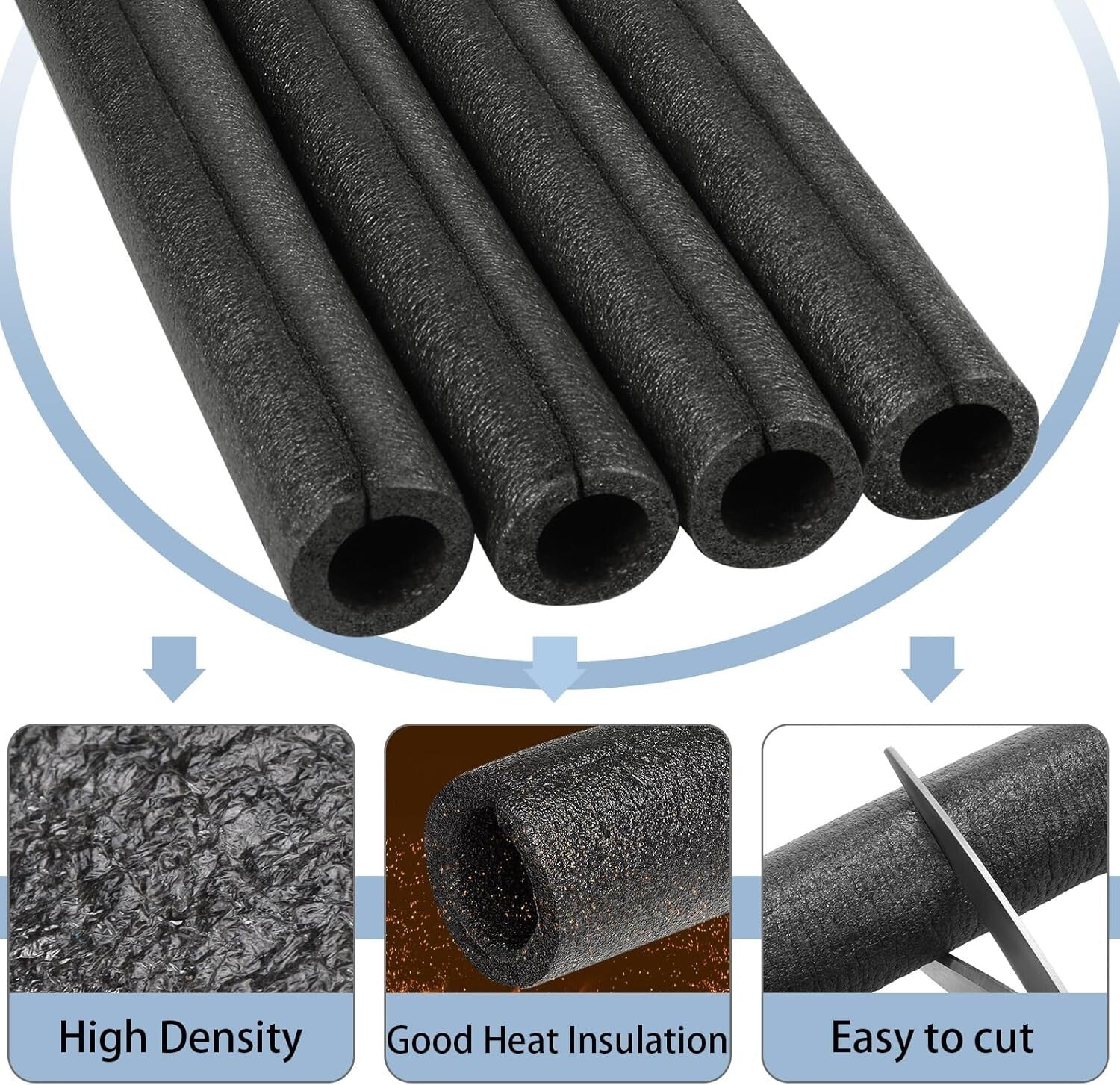 Durable Waterproof Foam Pipe Insulation for Outdoor Heat & Freeze Protection