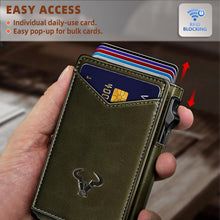 Load image into Gallery viewer, Minimalist Men's Wallet - Slim Magnetic Leather Clip Wallet with Gift Packaging