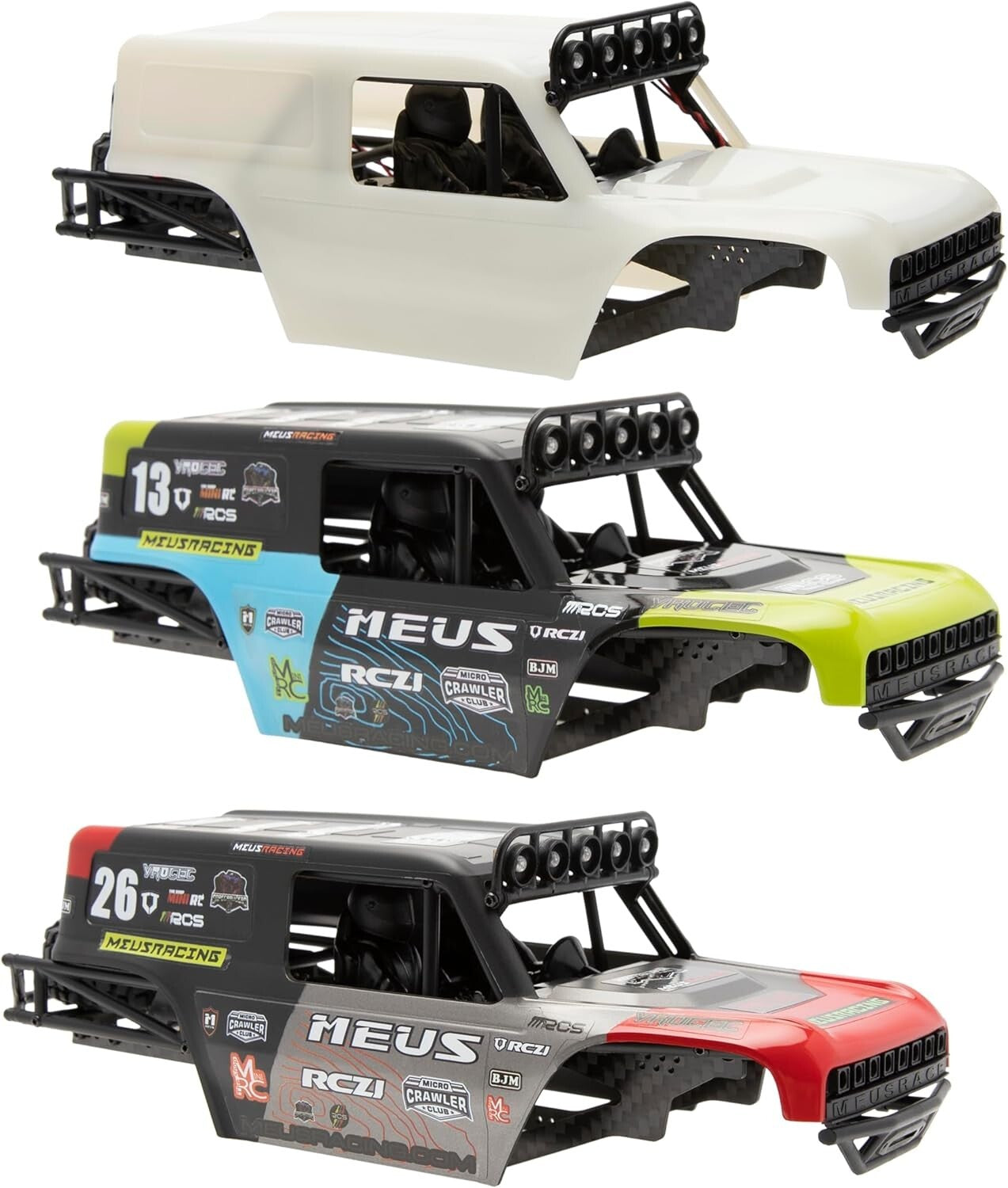 Customizable ABS+Nylon Body Shell with Carbon Fiber Frame for 1/24 RC Crawlers