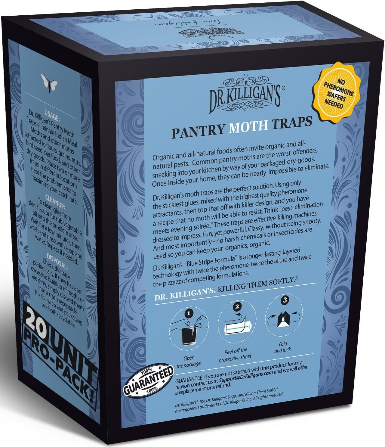 Dr. Killigan’s 20 Pack Pantry Moth Traps – Organic Moth Control with Pheromones