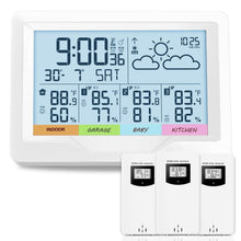 Load image into Gallery viewer, Stylish Wireless Weather Station &amp; Humidity Monitor with Dual Alarm Function