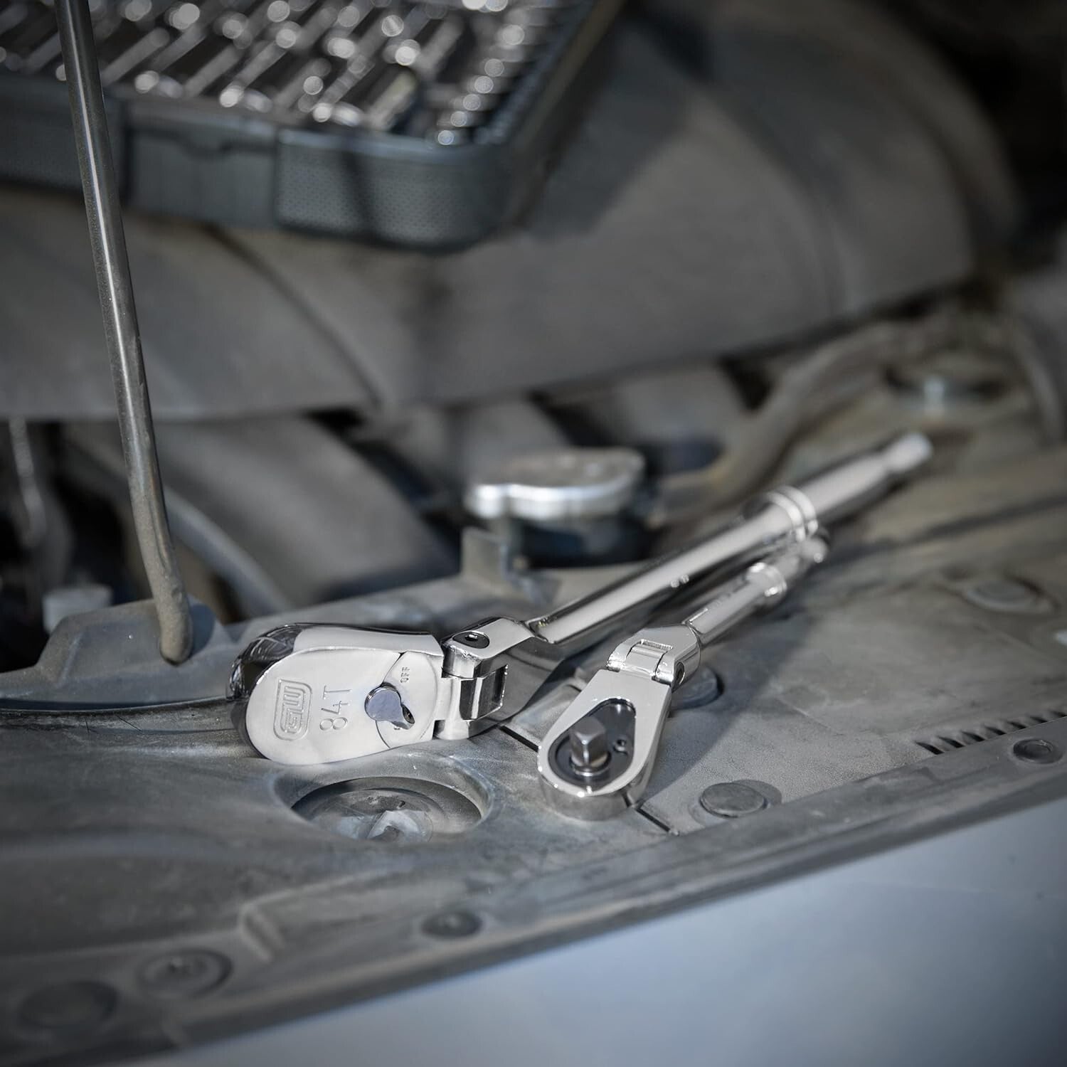 2-Piece Flex Head Ratchet Set with 84 Tooth Mechanism - Professional Quality