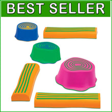 Load image into Gallery viewer, Step-a-Trail: Fun 6-Piece Kids Obstacle Course for Sensory Play and Coordination