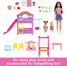 Load image into Gallery viewer, Complete Daycare Playset: Skipper Doll, 2 Toddlers &amp; 15+ Play Items for Ages 3+