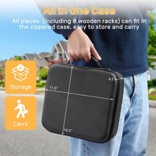 Load image into Gallery viewer, Family Rummy Cube Game 8 Player Edition with Vibrant Tiles and Wooden Holders